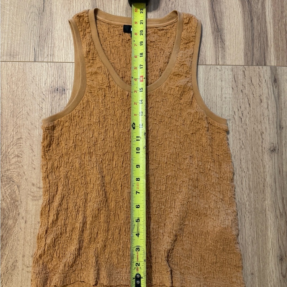 DKNY Women's Burnt Orange Textured Tank Top - Picture 5 of 7